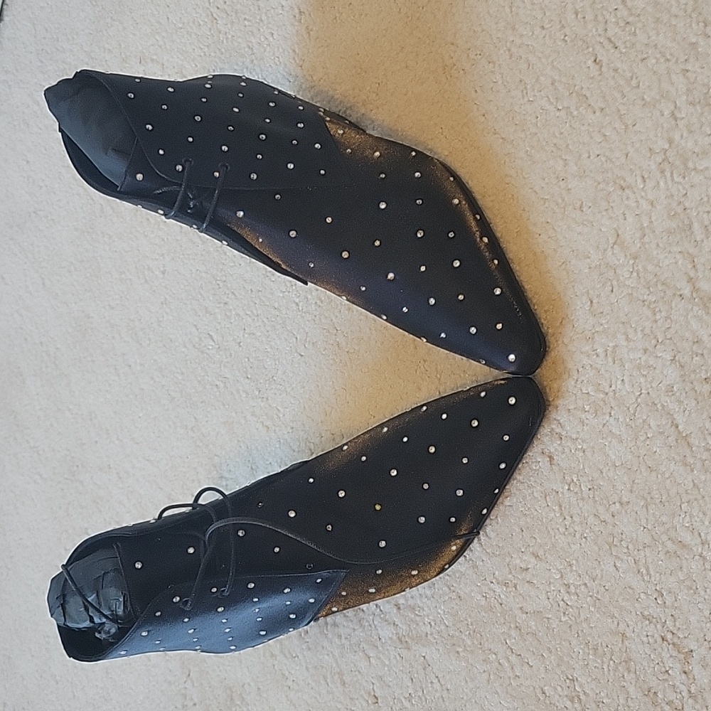 🛑SAINT LAURENT Raso Iridiscent Nero Boots - Picture 3 of 10